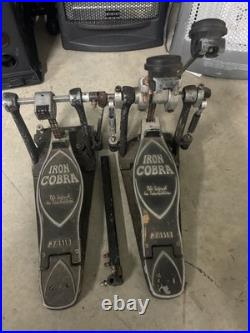 Vintage Tama Iron Cobra Double Bass Drum Pedal P900 Double Chain L@@K