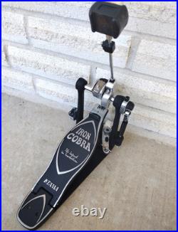 Vintage Tama Iron Cobra Single Bass Drum Pedal Black Plate Double Chain Drive