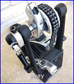 Vintage Tama Iron Cobra Single Bass Drum Pedal Black Plate Double Chain Drive