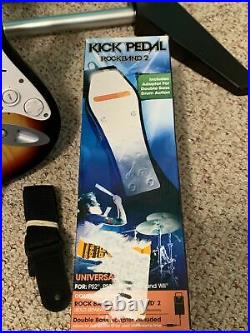 Xbox 360 Rock Band Bundle Drums, Guitar, Kick Pedal, Double Bass Adapter & Bag
