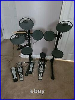 Yamaha Electric Drum set with double pedal, throne, and headphones