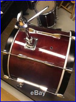 Yamaha Stage Custom (Wine Red) with Pacific Double Bass Pedal and Gig Bags