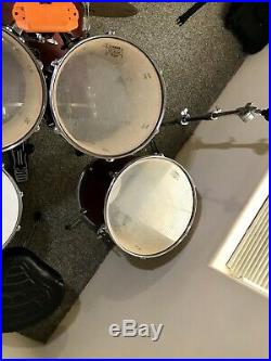 Yamaha stage custom 5 piece drum set Zildjian Cymbals PDP Double Bass Pedal